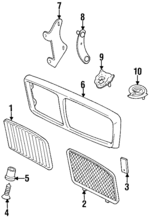 HNA5502AB - : Grille for Jaguar: Vanden Plas, XJ12, XJ6, XJR Image