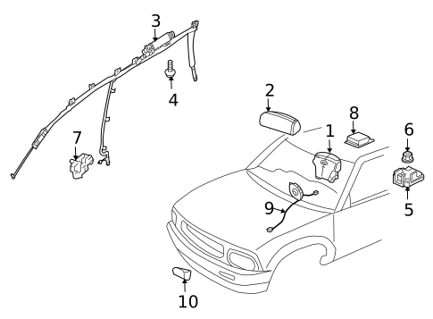 Air Bag Components for 2006 Isuzu Ascender #0