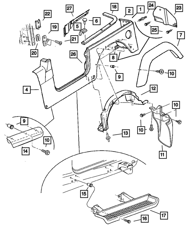 4874197AH - Body Sheet Metal Except Doors: Body Side Panel, Left for Mopar Image