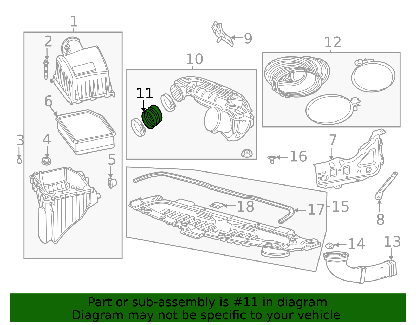 2021-2025 GM Engine Air Intake Hose Adapter 85013858 GM | GMPartsDirect.com