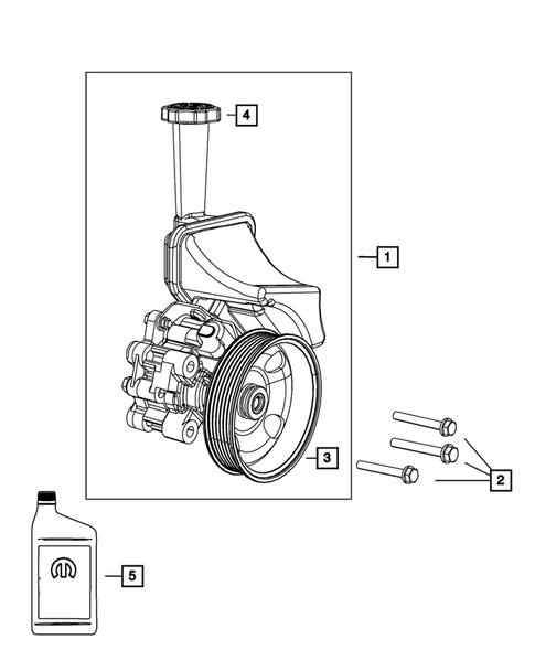 Power Steering Pump and Reservoir for 2013 Jeep Grand Cherokee #3