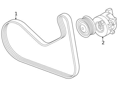 Belts & Pulleys for 2025 BMW 540i xDrive #0