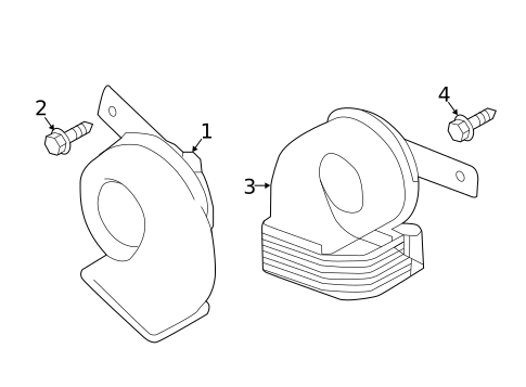 Horn for 2019 INFINITI Q50 #1