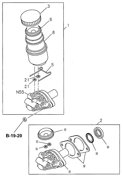 Brake Master Cylinder for 1997 Acura SLX #0