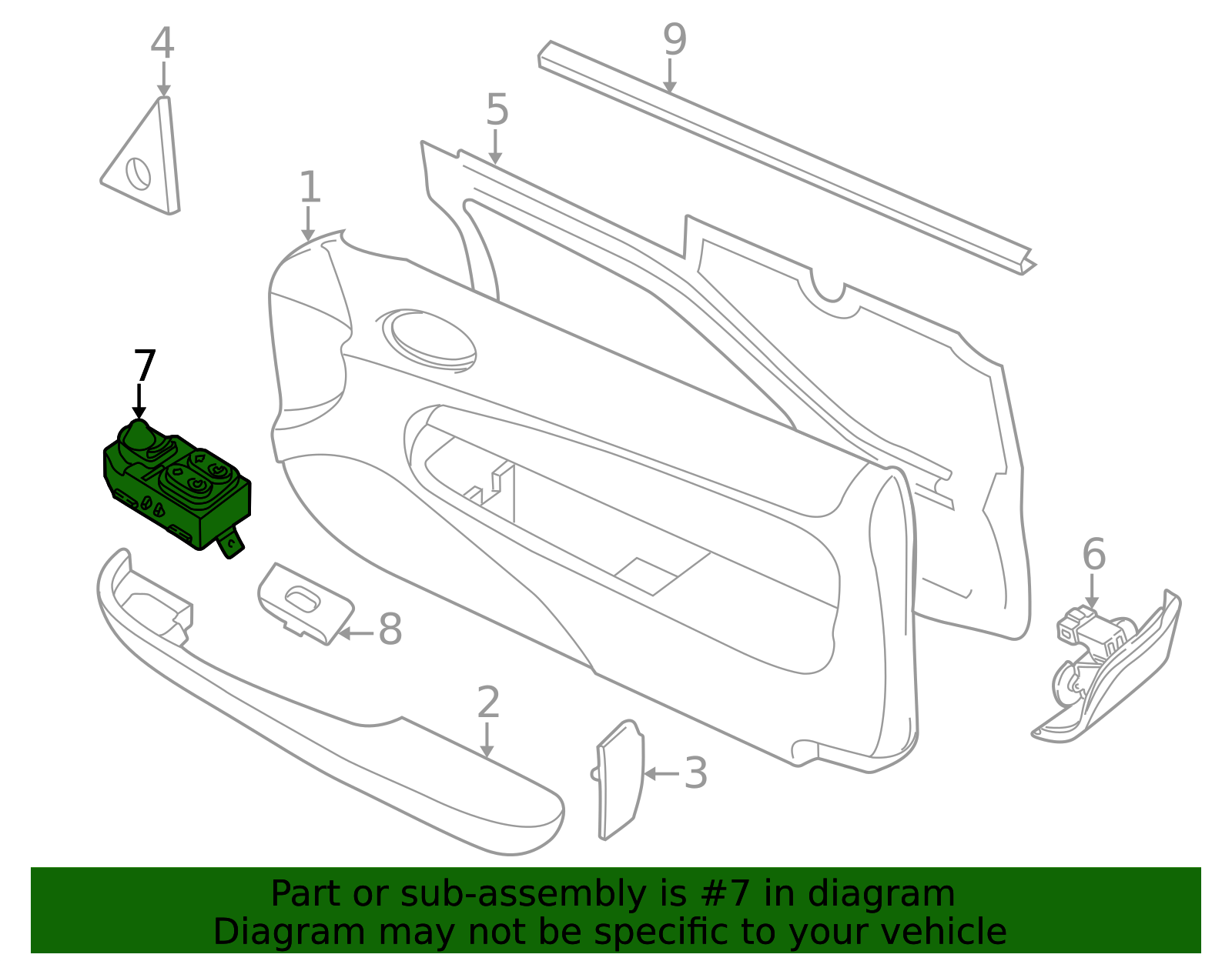 1997-2006 Jaguar Window Switch LJA6332AG | OEM Parts Online