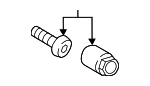 8R0698139801 - Suspension: Wheel Bolt for Audi Image