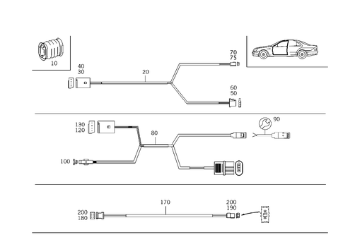Door Cable Harnesses & Protective Hoses for 2002 Mercedes-Benz S55 AMG #0