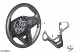 32308095037 - : Steer.Wheel Rim Leath./Wood Piano Finish for BMW Image