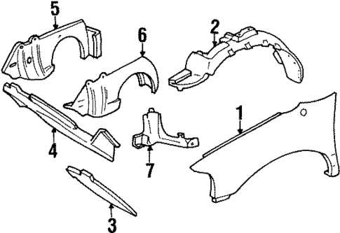 Fender & Components for 1999 Mercury Villager #0