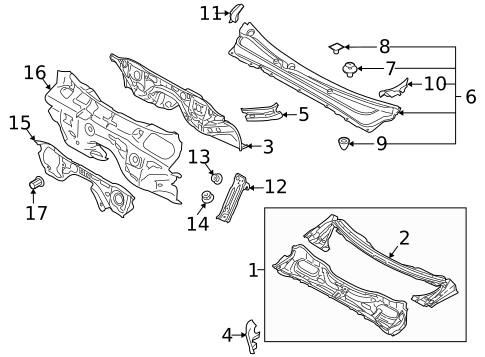 Cowl for 2011 Subaru Legacy #0
