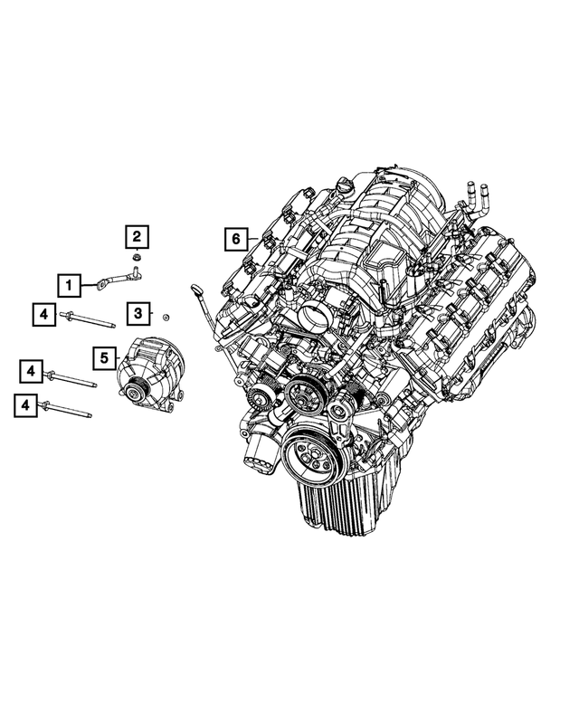 68045250AC - Electrical: Alternator Bracket for Mopar Image