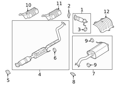 Exhaust Components for 2014 Hyundai Elantra Coupe #1