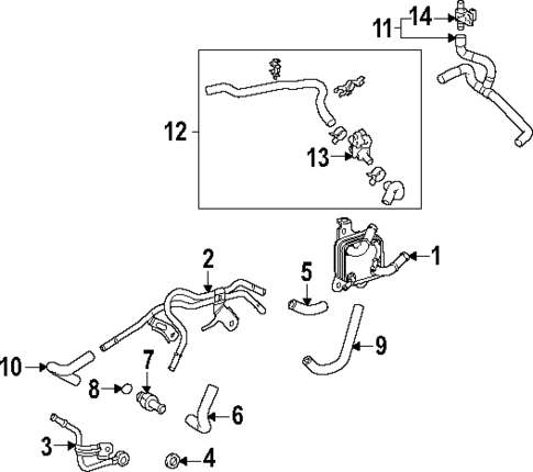 Oil Cooler for 2022 Lexus NX250 #0