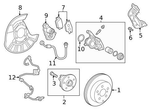 Rear Brakes for 2019 Lexus UX250h #0