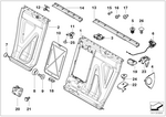 52208099643 - Seats: Frame, Backrest Left for BMW Image