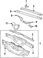 12536997 - Body: Panel Below Lid for Oldsmobile: Aurora Image