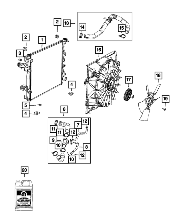 68451118AA - Cooling: Radiator Isolator for Mopar Image image