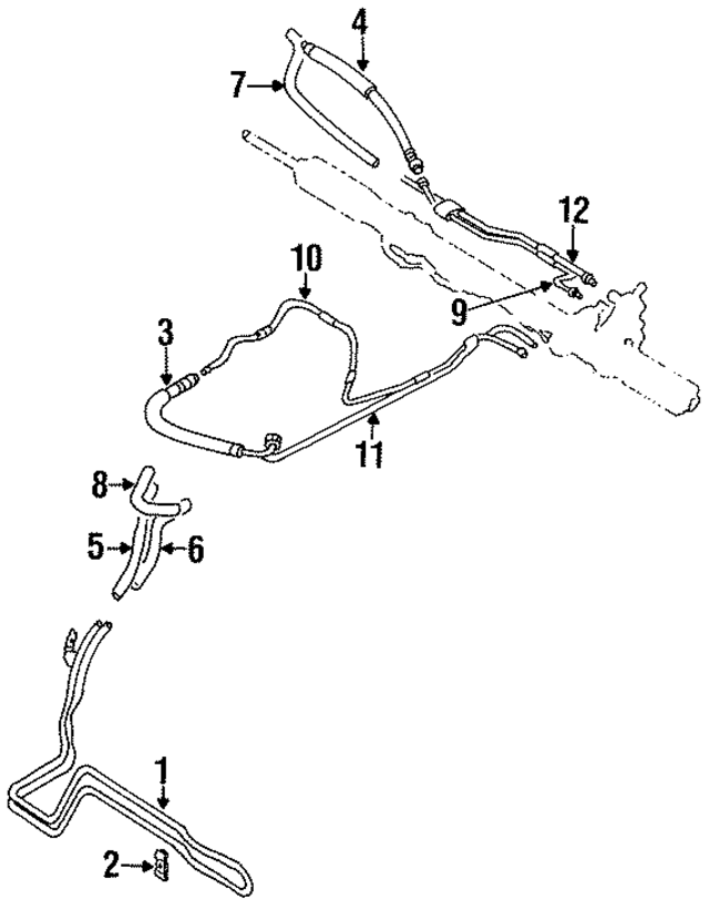 MB911557 - Steering: Power Steering Pressure Hose for Mopar Image
