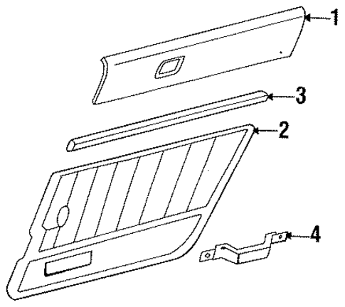 Interior Trim - Door for 1988 Jeep Wrangler #0