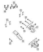 6508831AA - Frames and Bumpers: Hex Flange Locking Nut And Retainer for Jeep: Wrangler, Wrangler JK Image