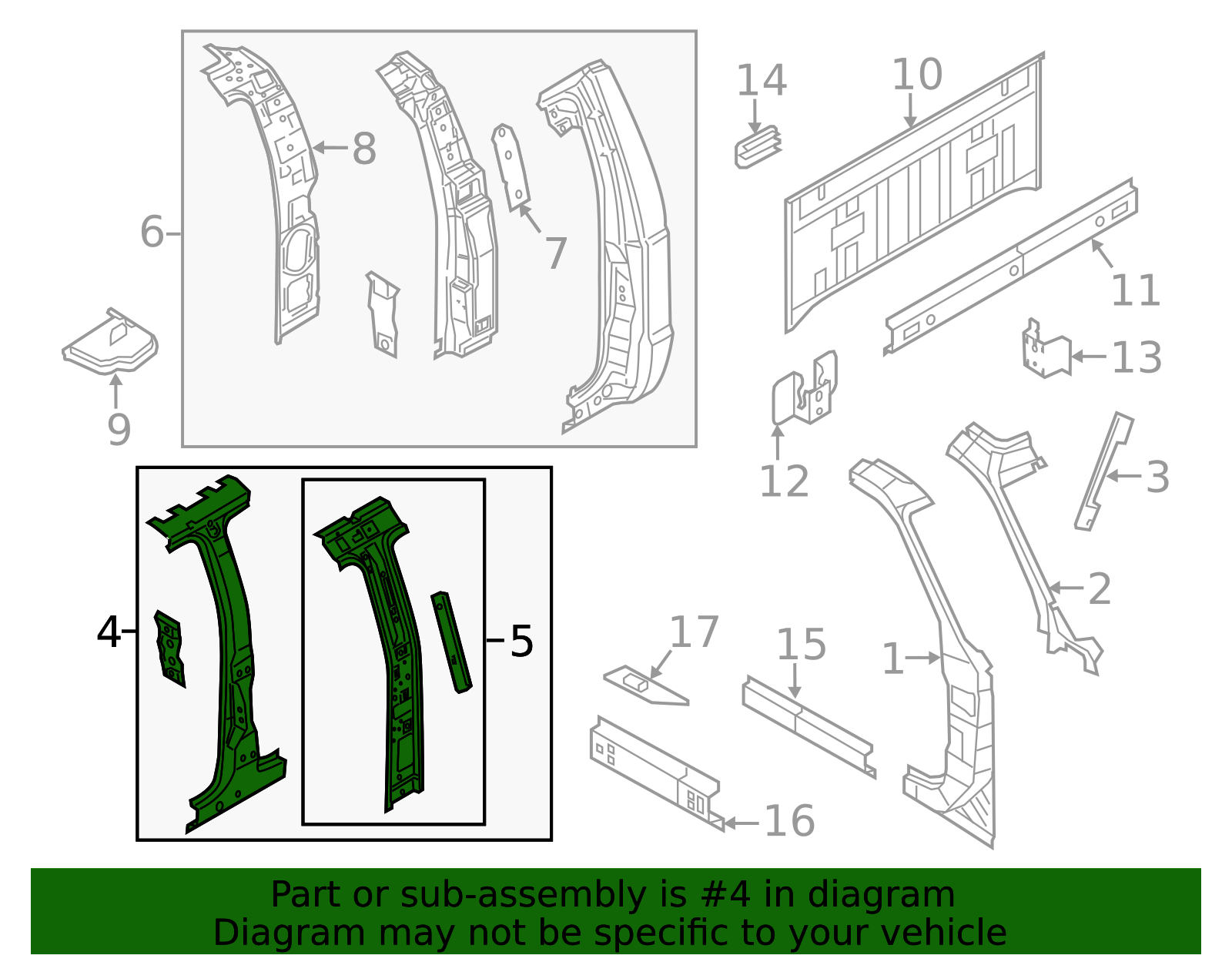 B-Pillar Assembly - Side Frame Structural Support | AutoNation Parts