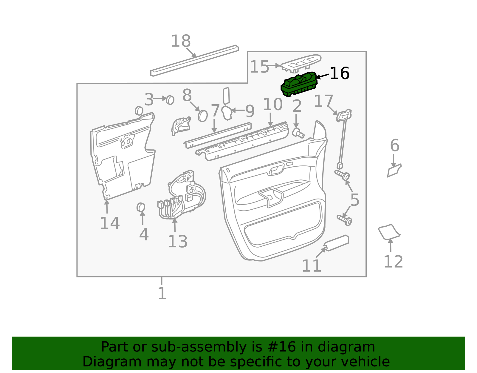 2007-2010 Saturn Outlook Front Side Window Switch with Side Window ...