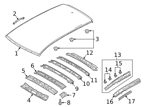 Roof & Components for 2016 Mazda CX-9 #0