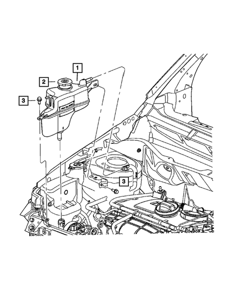 Tank, Coolant Engine for 2007 Dodge Caliber #1
