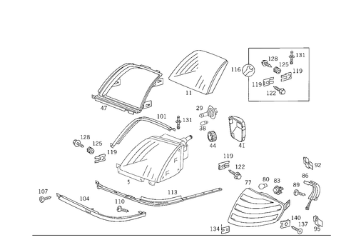 Lighting Unit and Foglight for 1991 Mercedes-Benz 500SL #1