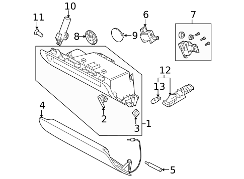 Glove Box for 2008 Audi Q7 #0