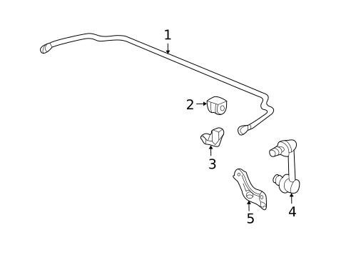 Stabilizer Bar & Components for 2012 Acura TL #1