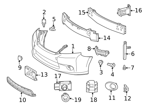 Bumper & Components - Front for 2011 Lexus HS250h #0