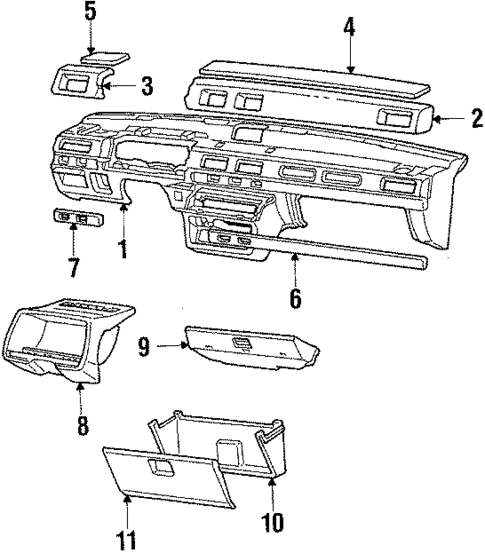 Instrument Panel for 1990 Dodge Colt #0