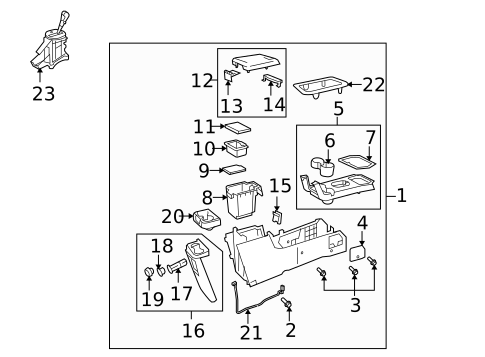 Center Console for 2009 Mazda Tribute #0
