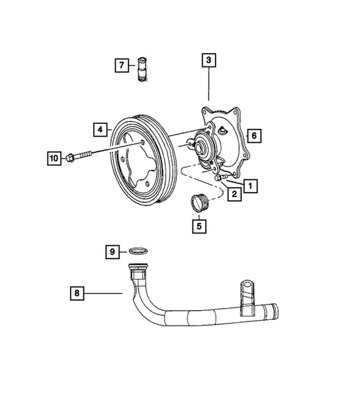 Water Pump and Related Parts for 2002 Chrysler Voyager #1