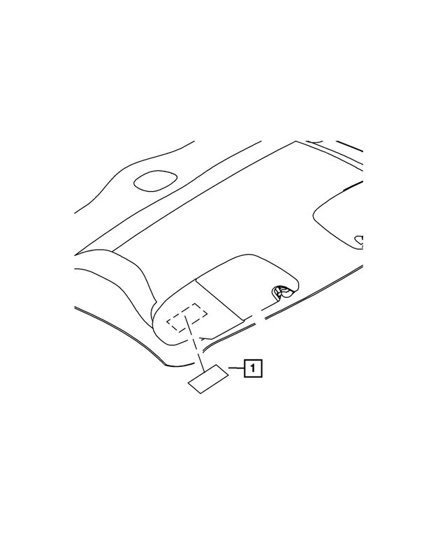 55371014AA - : Visor Warning Label for Mopar Image