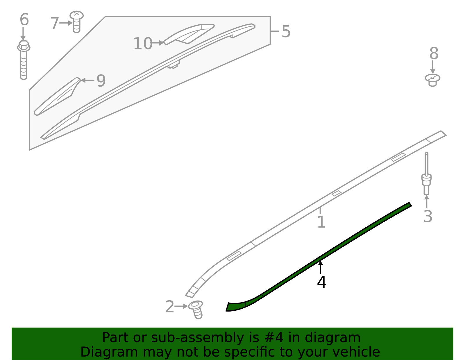 Genuine Roof Molding Seal Strip - 76813-1LA1A | NissanParts.cc
