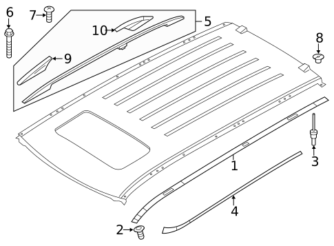 Exterior Trim - Roof for 2019 Nissan Armada #0