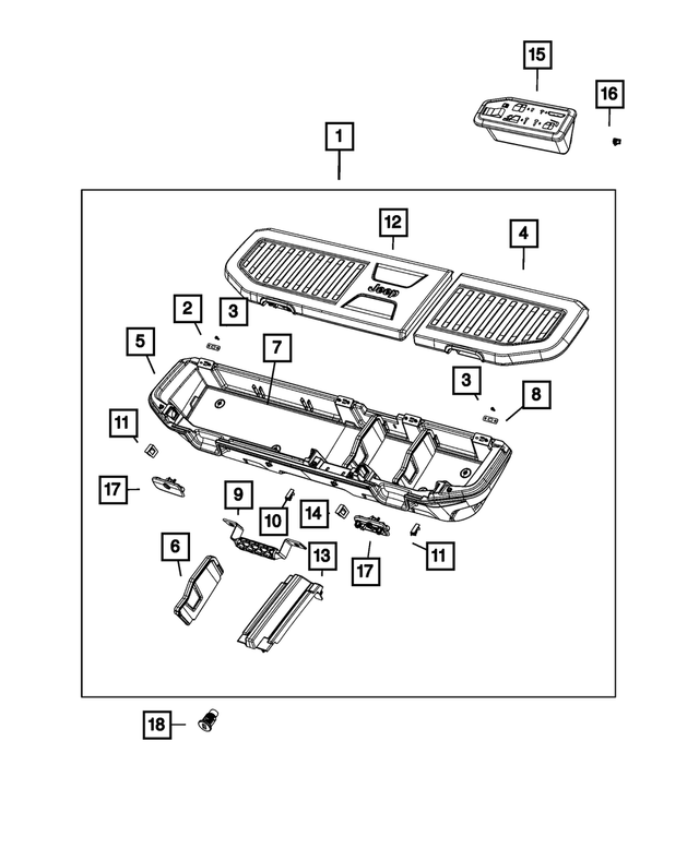 « 6LT89TX7AC – Interior Trim : Rangement Casier pour Mopar Image »