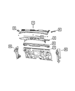 5UT09RXFAC - Body Sheet Metal Except Doors: Cowl Top Screen for Mopar Image