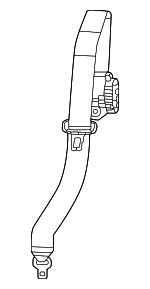7JY59TX7AA - Electrical: Center Seat Belt for Dodge: Charger Daytona Image