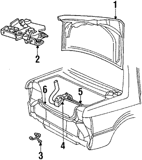Trunk for 1990 Dodge Spirit #0