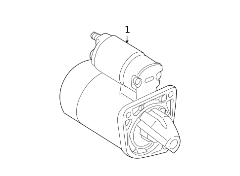 Starter for 2009 Hyundai Accent #1