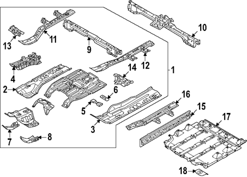 Floor & Rails for 2025 Mitsubishi Outlander PHEV #0
