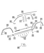 5NM60RXFAA - Exterior Ornamentation: Sill Molding, Right for Jeep: Grand Cherokee Image