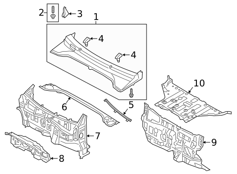 Cowl for 2023 Hyundai Kona Electric #0