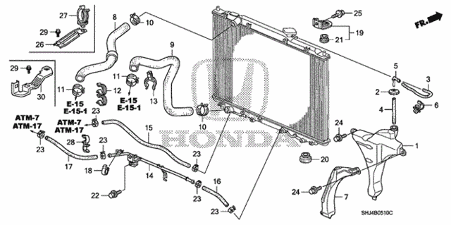 Radiator Hose - Reserve Tank for 2008 Honda Odyssey #0