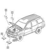 55056347AA - Labels All Vehicle Locations: Air Conditioning System Label for Chrysler: 300 | Dodge: Charger, Magnum | Jeep: Commander, Grand Cherokee Image