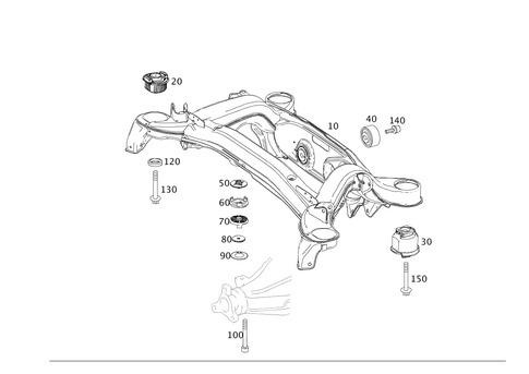 Rear Axle Support for 2007 Mercedes-Benz SLK55 AMG #0