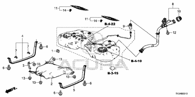 Fuel Filler Pipe (4WD) for 2017 Acura RLX #0